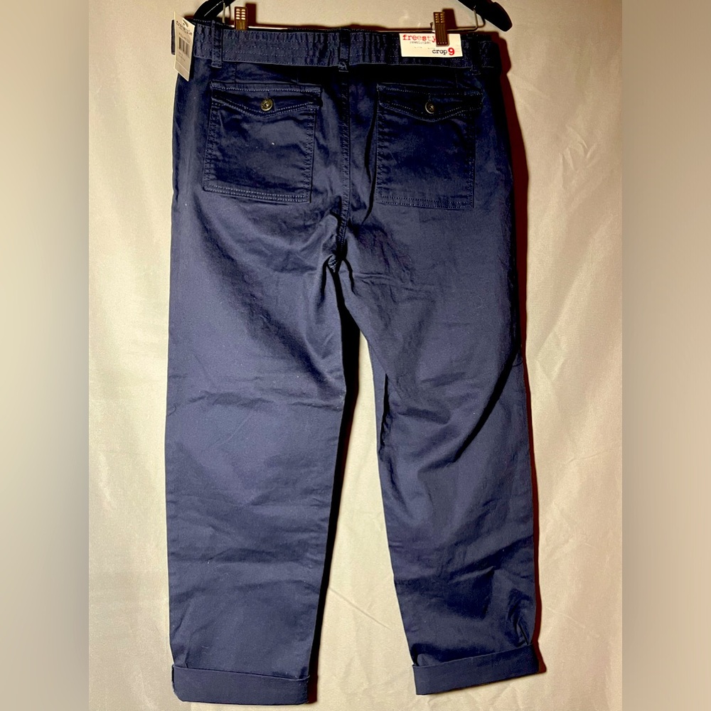 Juniors Crop Cuffed Pants | Freestyle Revolution Navy | Size 9 | New With Tags
